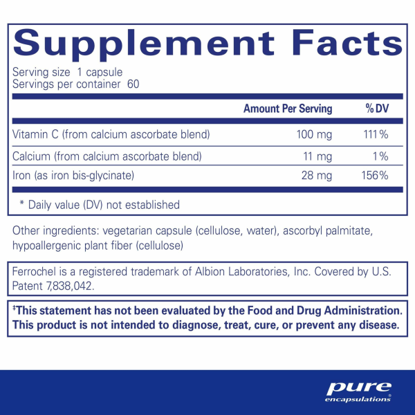 Pure Encapsulations OptiFerin-C Capsules (60 count) #10085787 Online Sale - Image 2