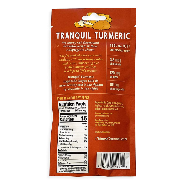 Chimes Tranquil Turmeric Adaptogenic Chews (2.5 oz) #10086121 Hot on Sale - Image 2