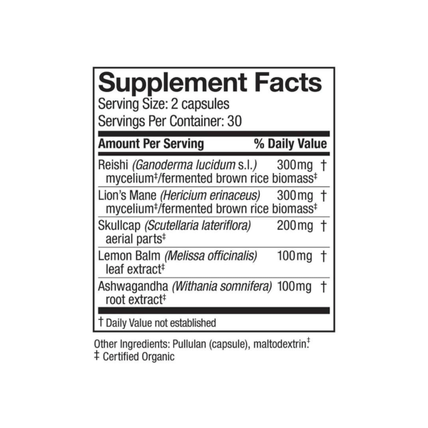 Host Defense Mycobotanicals Stress Decompress Capsules (60 count) #10086902 on Sale - Image 4