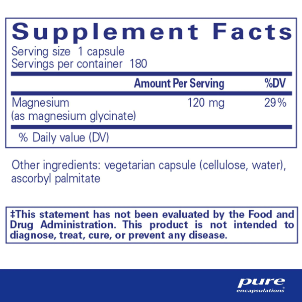 Pure Encapsulations Magnesium (glycinate) capsules (180 count) #10085789 Discount - Image 2