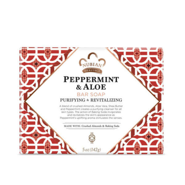 Nubian Heritage Peppermint & Aloe Bar Soap (5 oz) #10085394 For Cheap