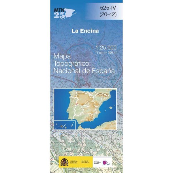 Topographic map of Spain n° 0525.4 - La Encina | CNIG - 1:25,000 Online