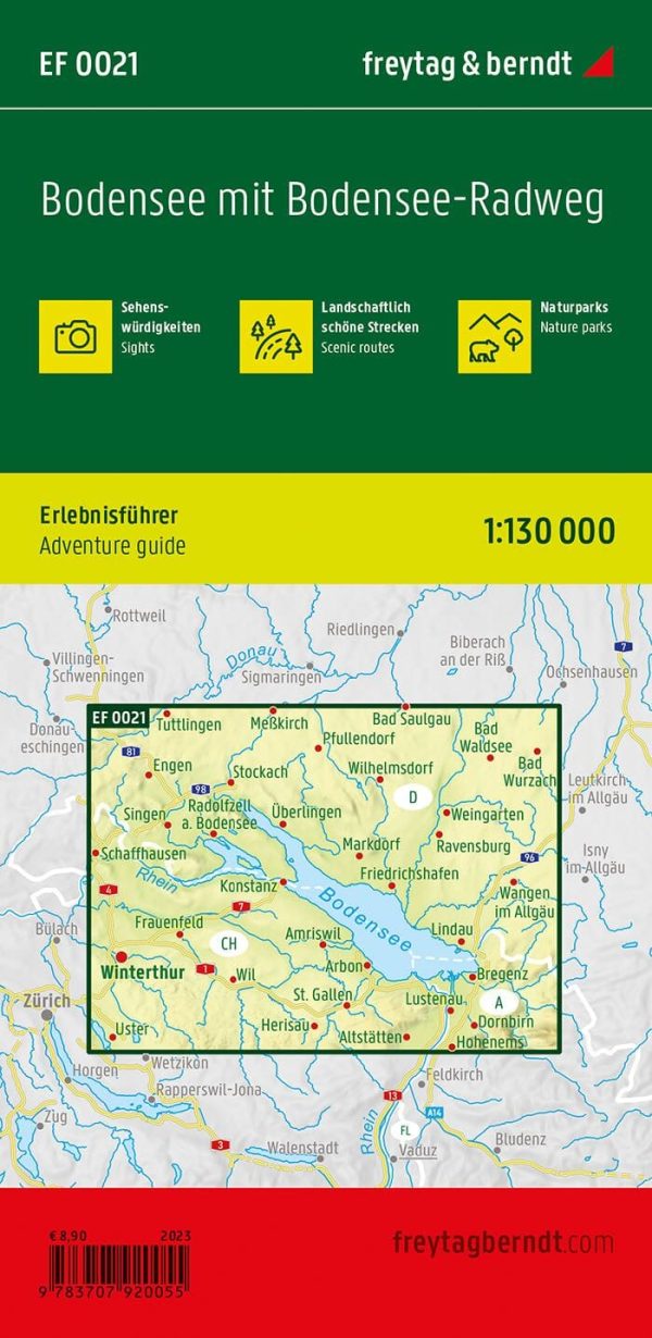Leisure map - Lake Constance, with cycle paths | Freytag & Berndt Online Sale - Image 2