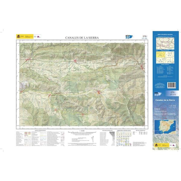 Topographic map of Spain # 0278.1. - Canals of Sierra | CNIG - 1 25 000 Cheap - Image 2