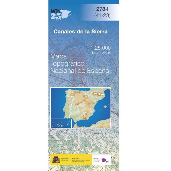 Topographic map of Spain # 0278.1. - Canals of Sierra | CNIG - 1 25 000 Cheap
