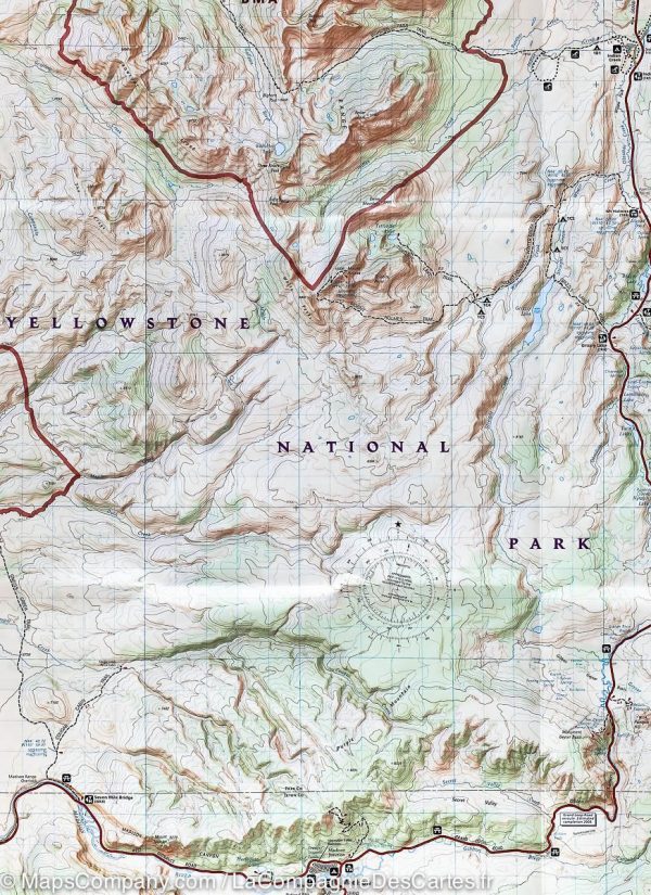 Hiking map # 303 - Hot Springs Mammoth (Yellowstone National Park, USA) | National Geographic Online - Image 3