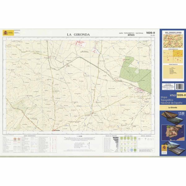 Topographic map of Spain # 1020.2 - La Gironda | CNIG - 1 25 000 Online now - Image 2
