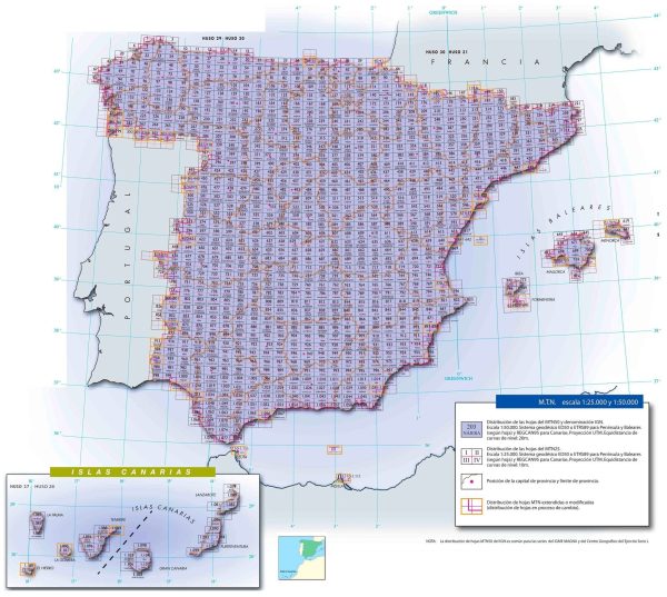 Topographic map of Spain # 1021.4 - Las Encarnaciones | CNIG - 1 25 000 For Cheap - Image 4