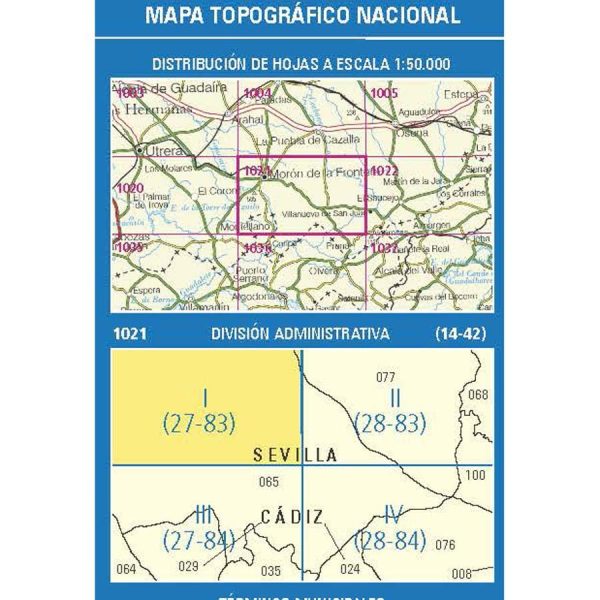 Topographic map of Spain # 1021.1 - Morón de la Frontera | CNIG - 1 25 000 For Discount - Image 3