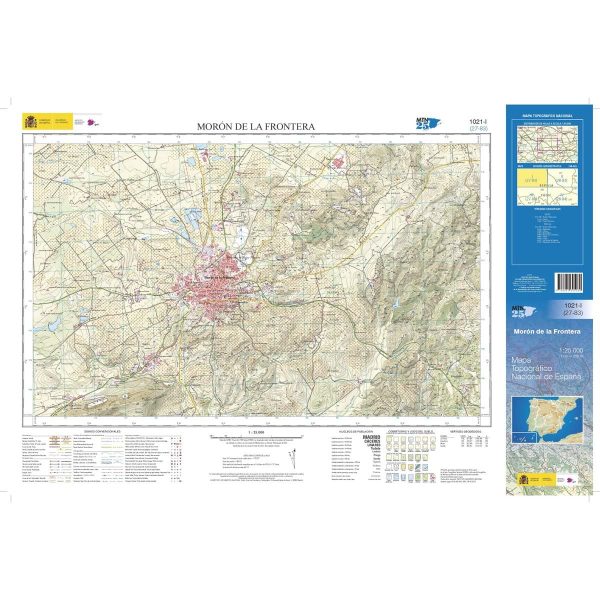 Topographic map of Spain # 1021.1 - Morón de la Frontera | CNIG - 1 25 000 For Discount - Image 2