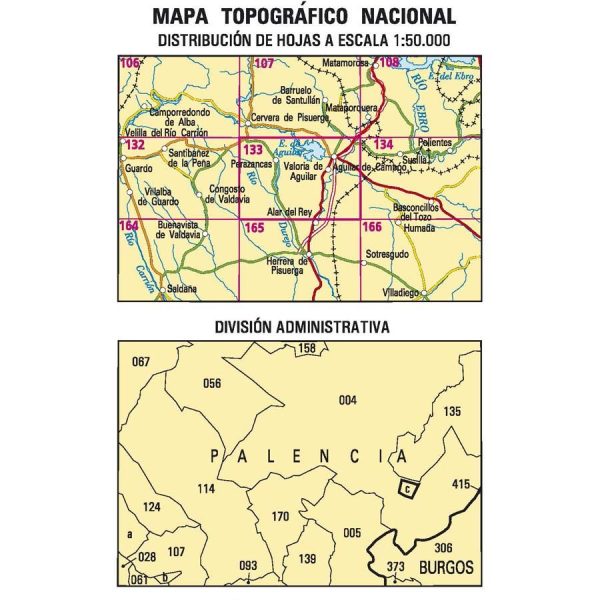 Topographic map of Spain # 0133 - Aguilar de Campoo | CNIG - 1 50 000 For Cheap - Image 3