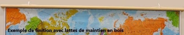Laminated wall map - Physical Europe (136 x 98 cm), with wooden hold slats | Maps International Sale - Image 3