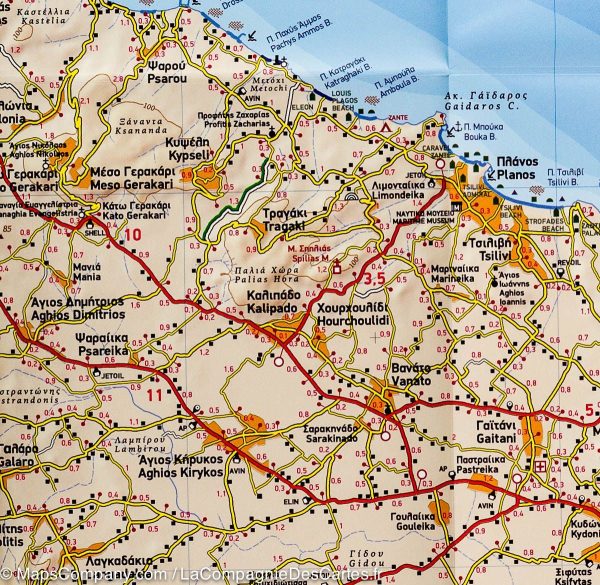 Hiking map - Zakynthos Island (Greece) | Terrain Cartography Sale - Image 4