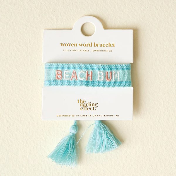 The Darling Effect - Beach Bum Adjustable Woven Word Bracelet (Add-On) Discount